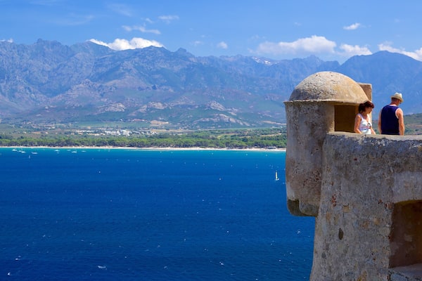 Chapelle de Notre Dame de la Serra which includes views, general coastal views and heritage architecture