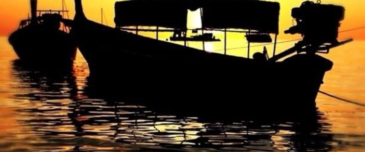 Sunset by the Longtail boats in Koh Lipe