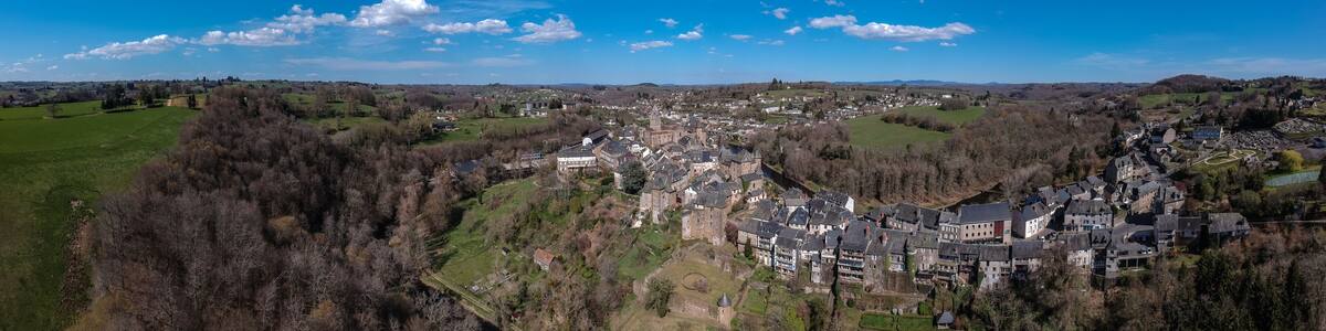 Uzerche (Corrèze - France) - Vue aérienne de la perle du limousin