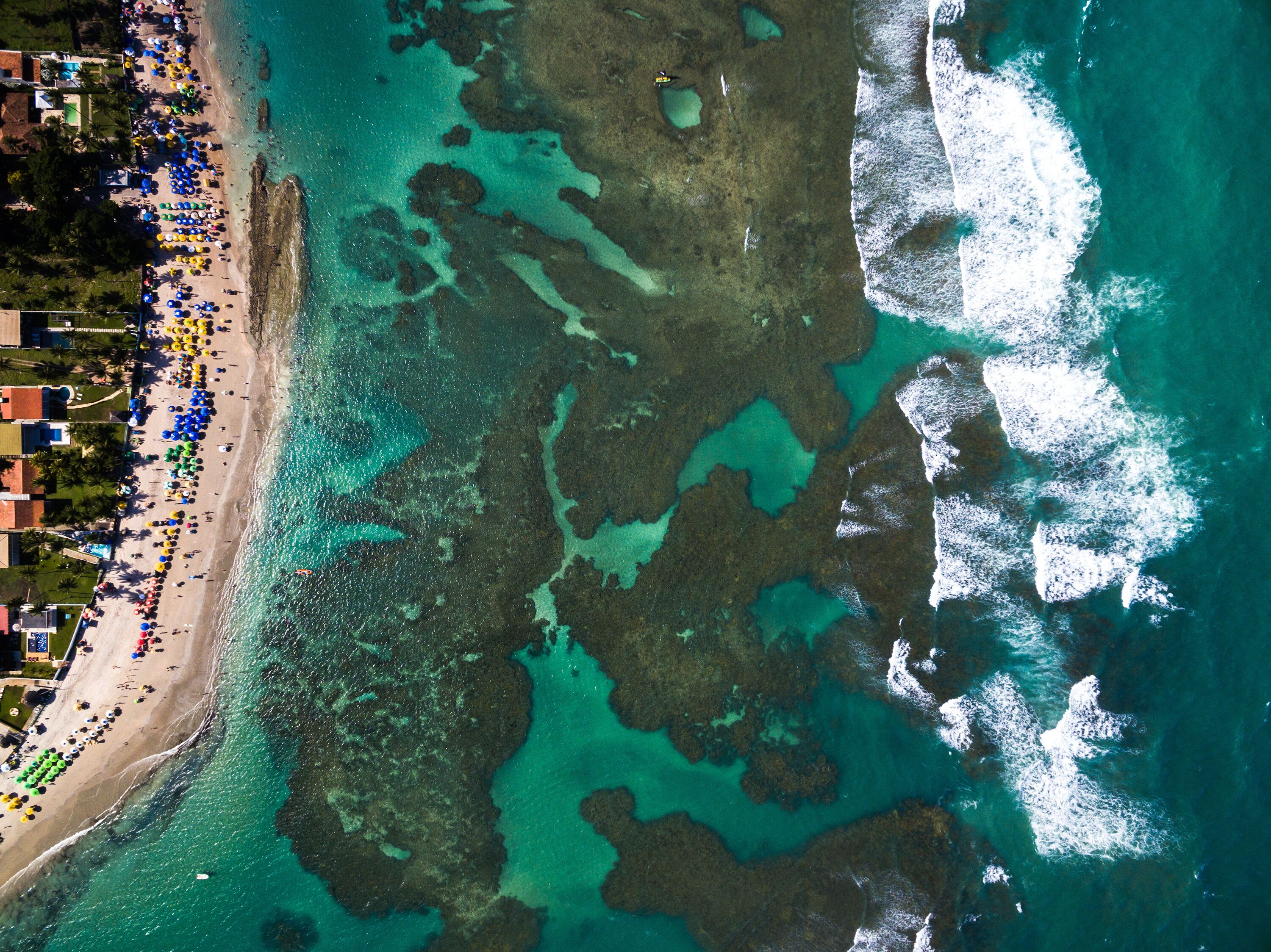 Top View of Porto de Galinhas, Pernambuco, Brazil