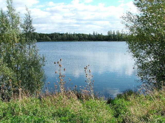 Lake at Thorney. Looking SE toward Heathrow - how longer will this view be possible with T5 on the doorstep?