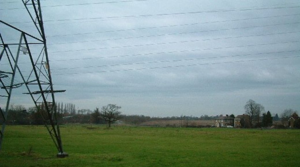 Palmer's Moor Farm. Bridge in distance crosses M25