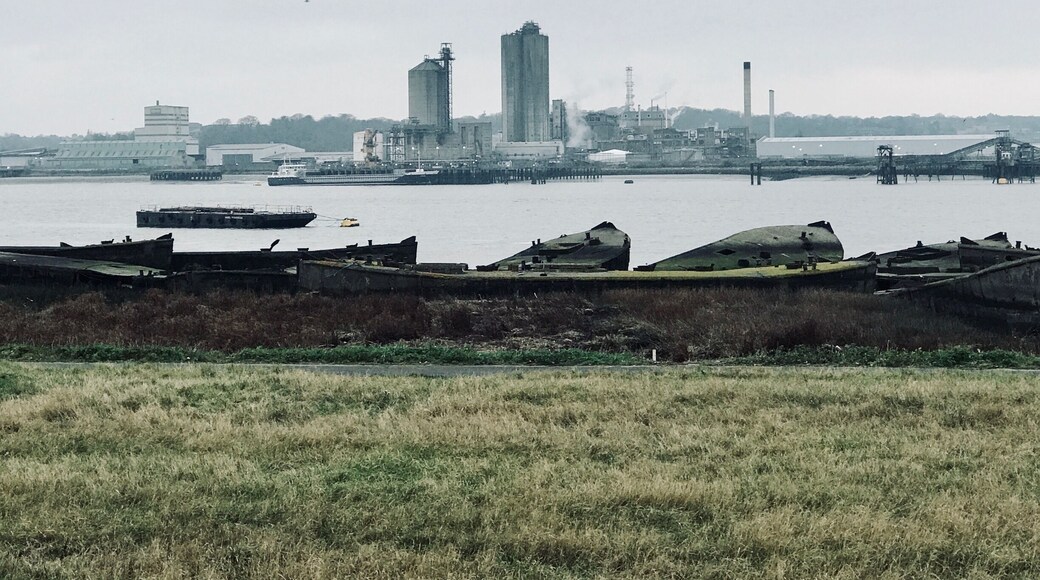 Abandoned Concrete Barges
Barges constructed during the second world war from concrete, due to the shortage of more conventional materials, their intended use is disputed.
Nearest station: Rainham.