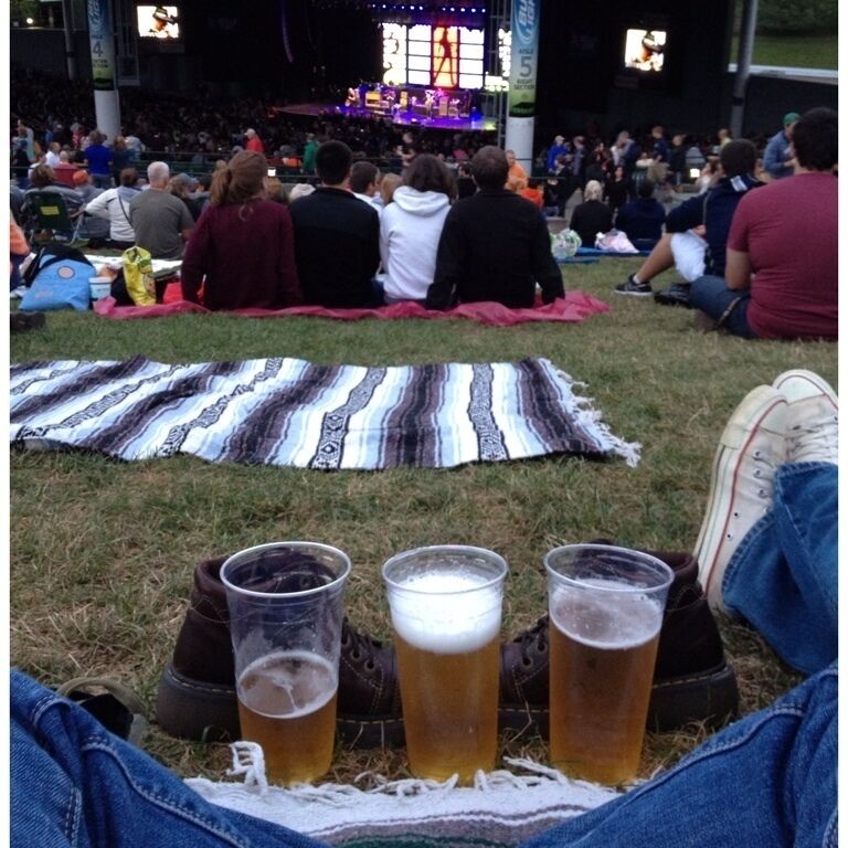 Sitting on the hill with drinks and Blues Traveler. Perfection! :0)