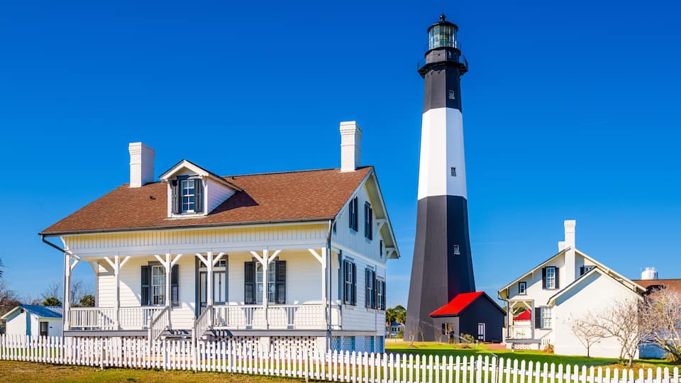 Tybee Island Lighthouse on Tybee Island, Georgia, USA