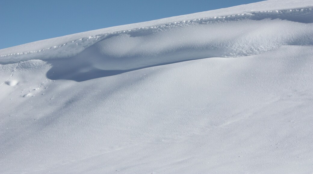Windy Hill Muirshiel country park Snow cornice at the top of Windy Hill