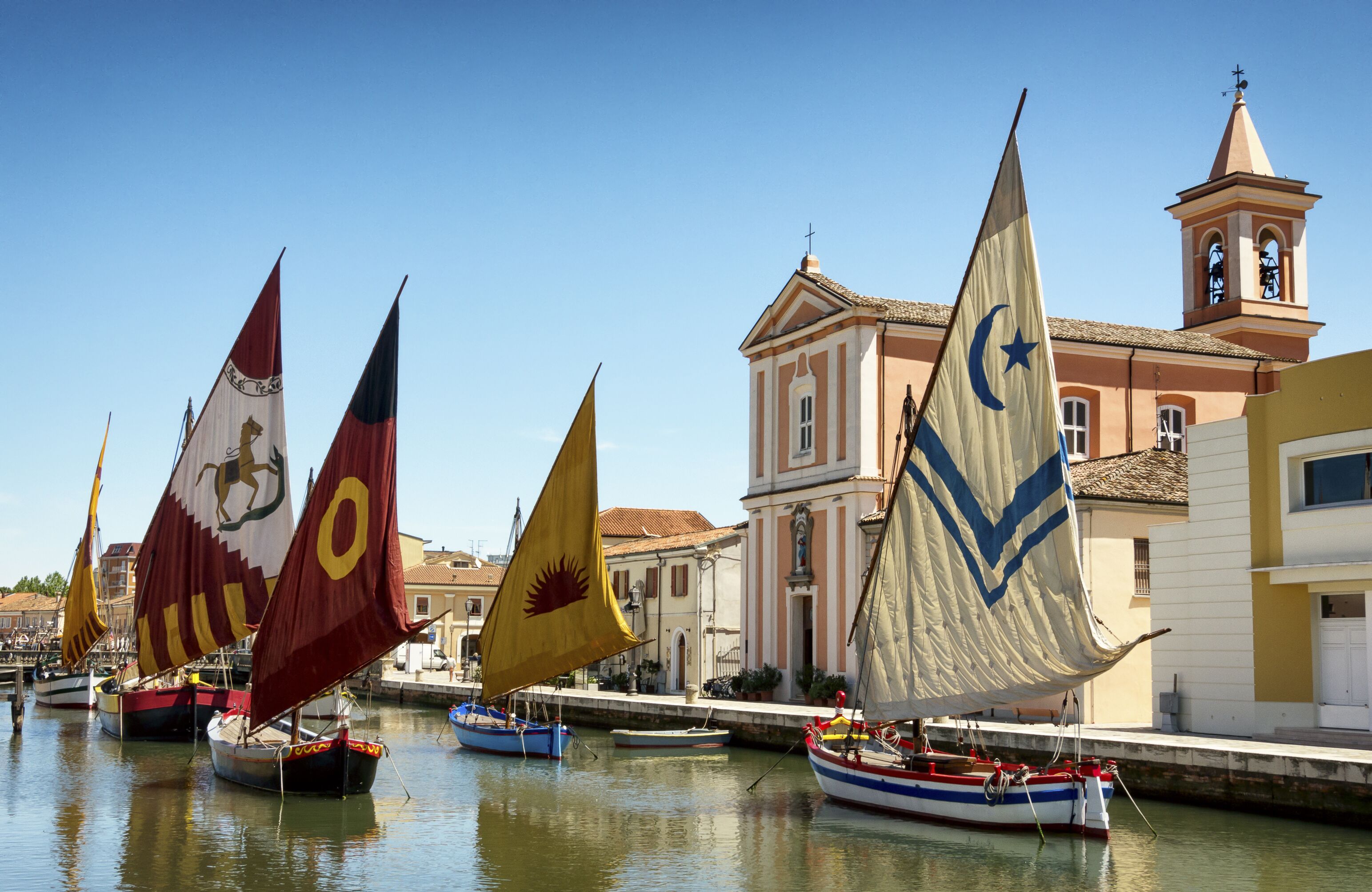 famous old town of Cesenatico in Italy