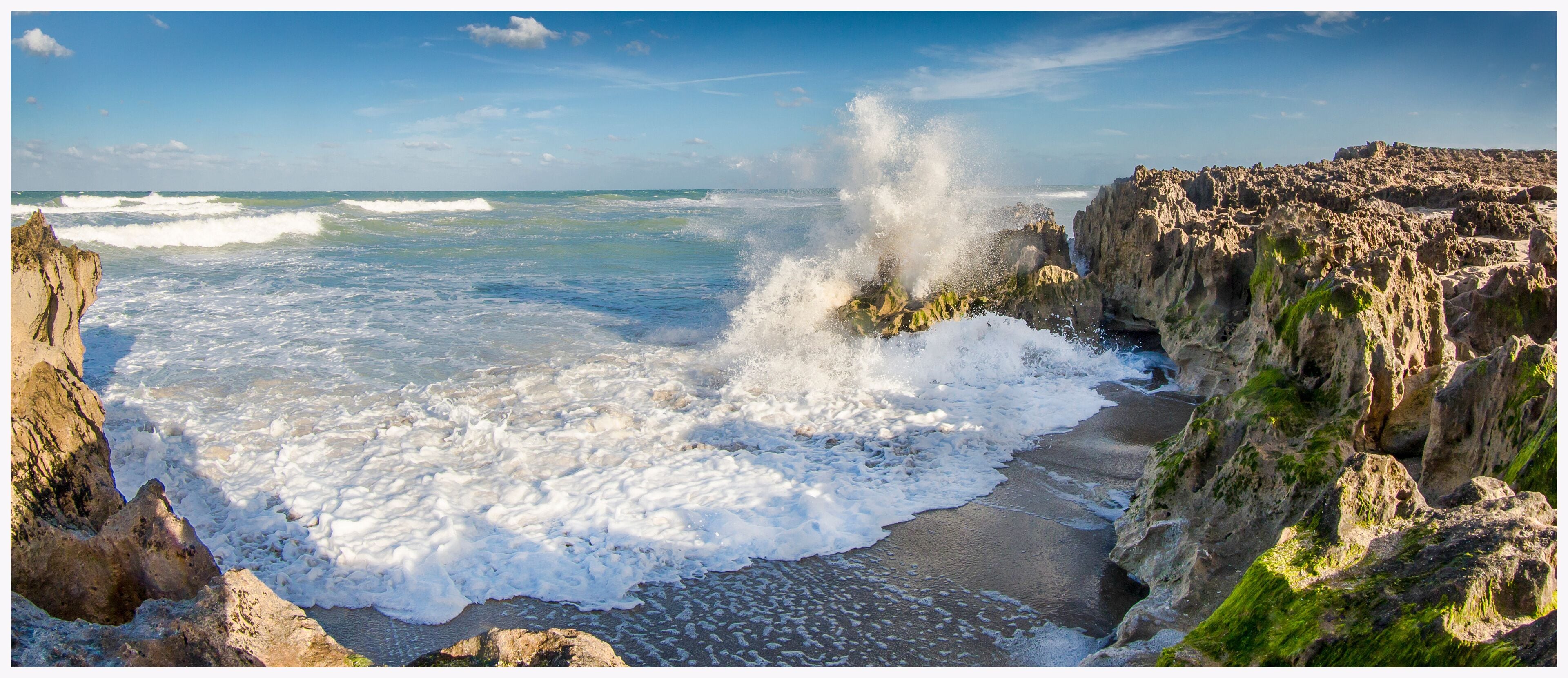Waves crashing on Gilbert’s Bar, Hutchinson Island, Florida
