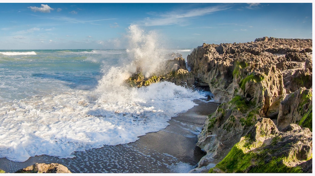 Waves crashing on Gilbert’s Bar, Hutchinson Island, Florida