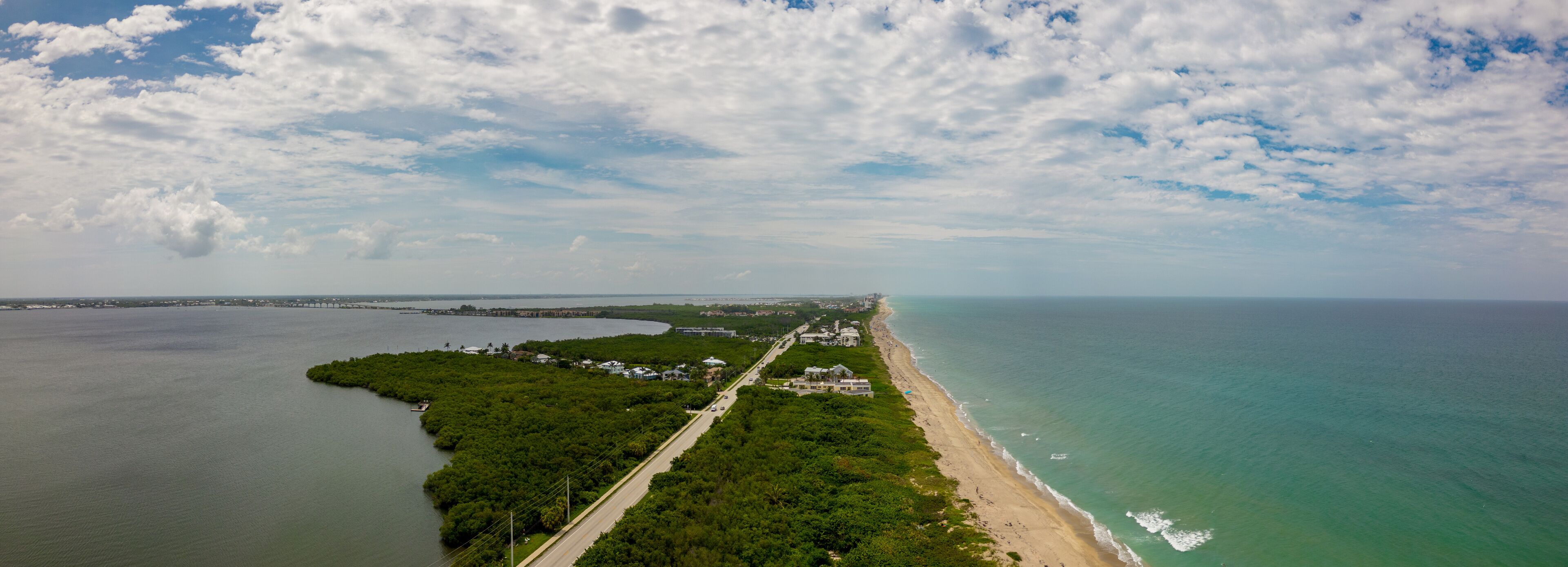 Aerial panorama Hutchinson Island summer 2023