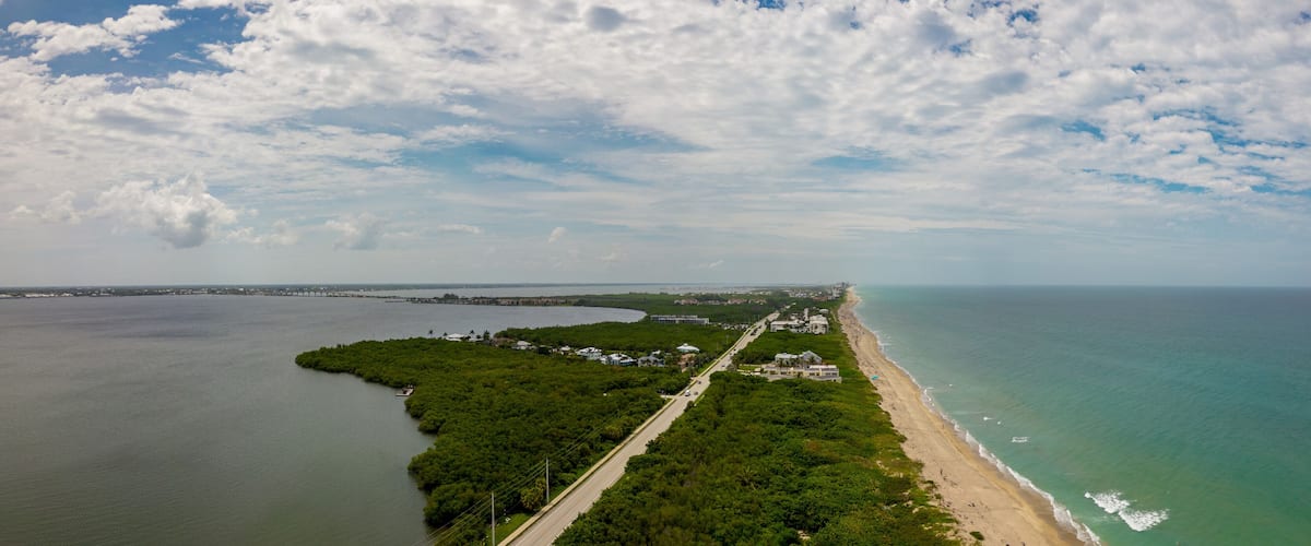 Aerial panorama Hutchinson Island summer 2023