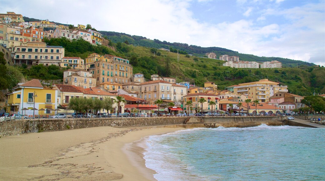 Pizzo Beach showing general coastal views, a coastal town and a sandy beach