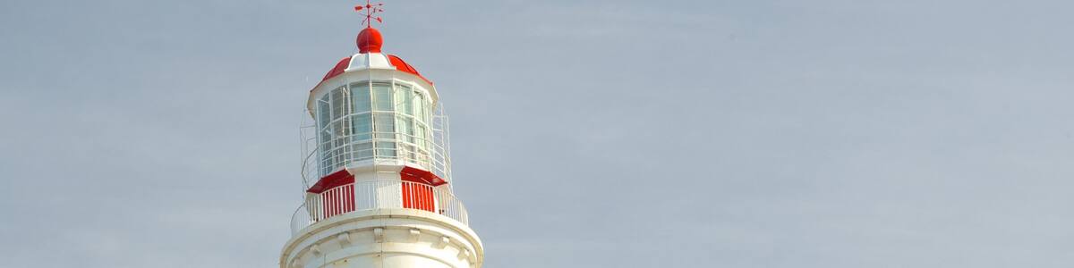Leuchtturm von Cabo de Santa Maria das einen Leuchtturm