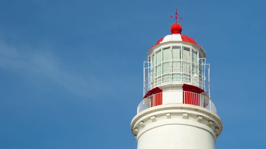 Cape Santa Maria Lighthouse featuring a lighthouse