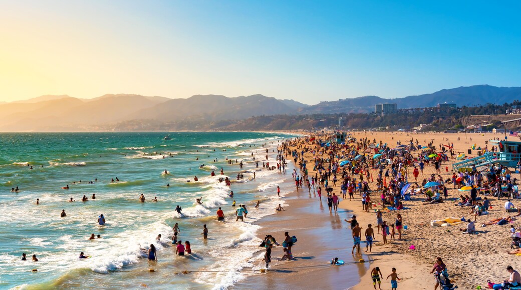 View of the Santa Monica beach in California