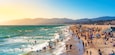 View of the Santa Monica beach in California