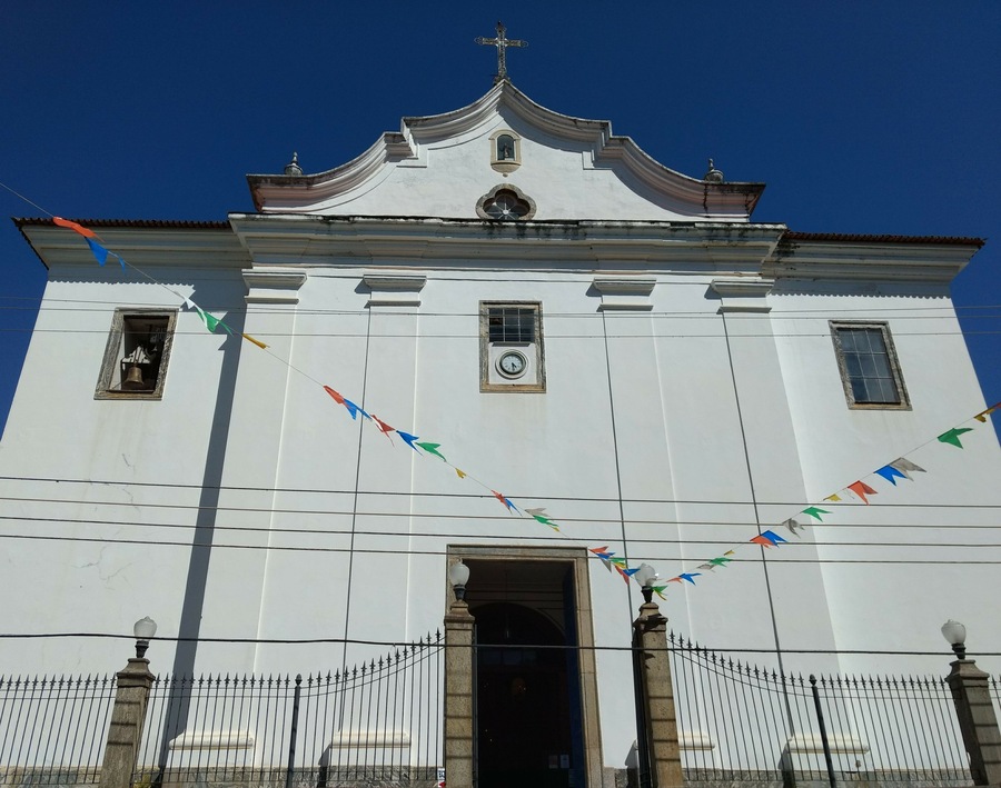 Santo Antonio Churh in Conservatoria decorated with buntings for a traditional brazilian party. Conservatoria is a district of Valena, Rio de Janeiro, Brazil.; Shutterstock ID 1285299517; Purchase Ord