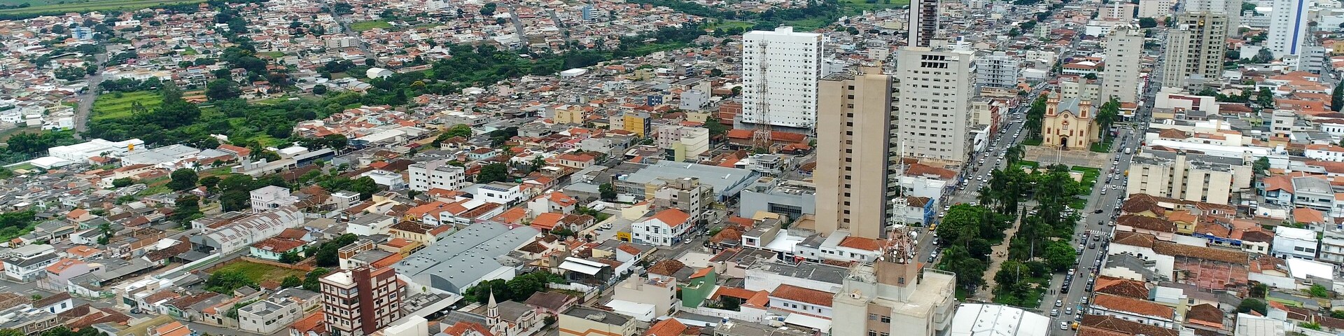 Aerial image of Alfenas, city of Minas Gerais