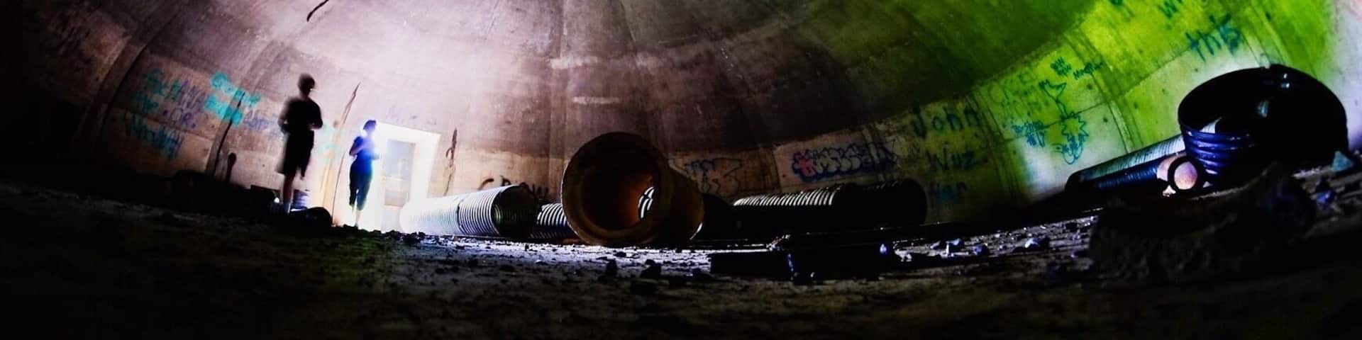 Visited the Alvira Bunkers this afternoon. They were part of a huge munitions plant in central Pennsylvania during WWII. Now they are part of State Game Lands area 252. There are lots of walking trails around the 155 abandoned bunkers.