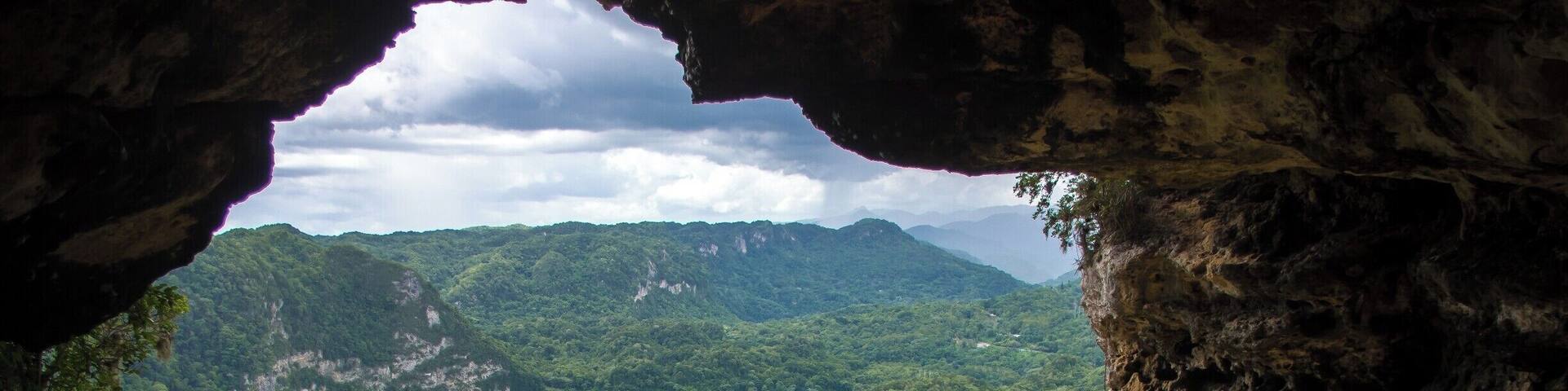 An easy guided hike through interesting cave formations leads to to this magnificent valley view. Don't look up… there are bats! #bestof5 #green