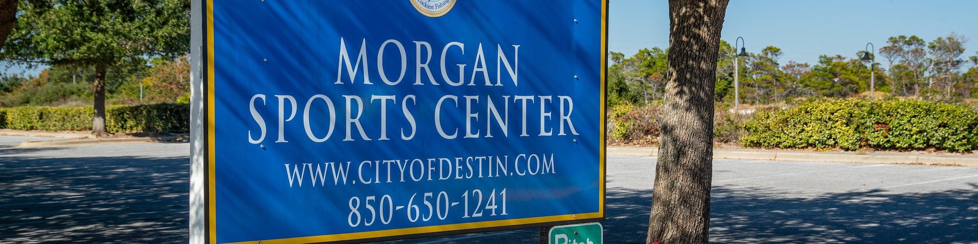 Morgan Sports Center which includes signage
