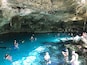 Dos Ojos Cenote in Mexico, great swimming hole with option for scuba diving through into cave of bats