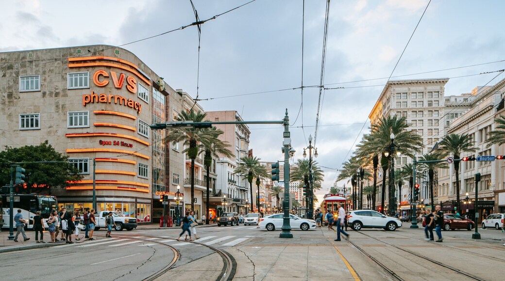 Canal Street which includes street scenes and a city
