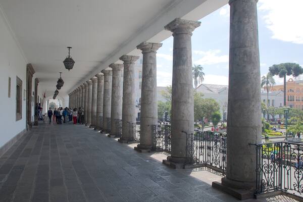 Palacio de Carondelet welches beinhaltet Palast oder Schloss