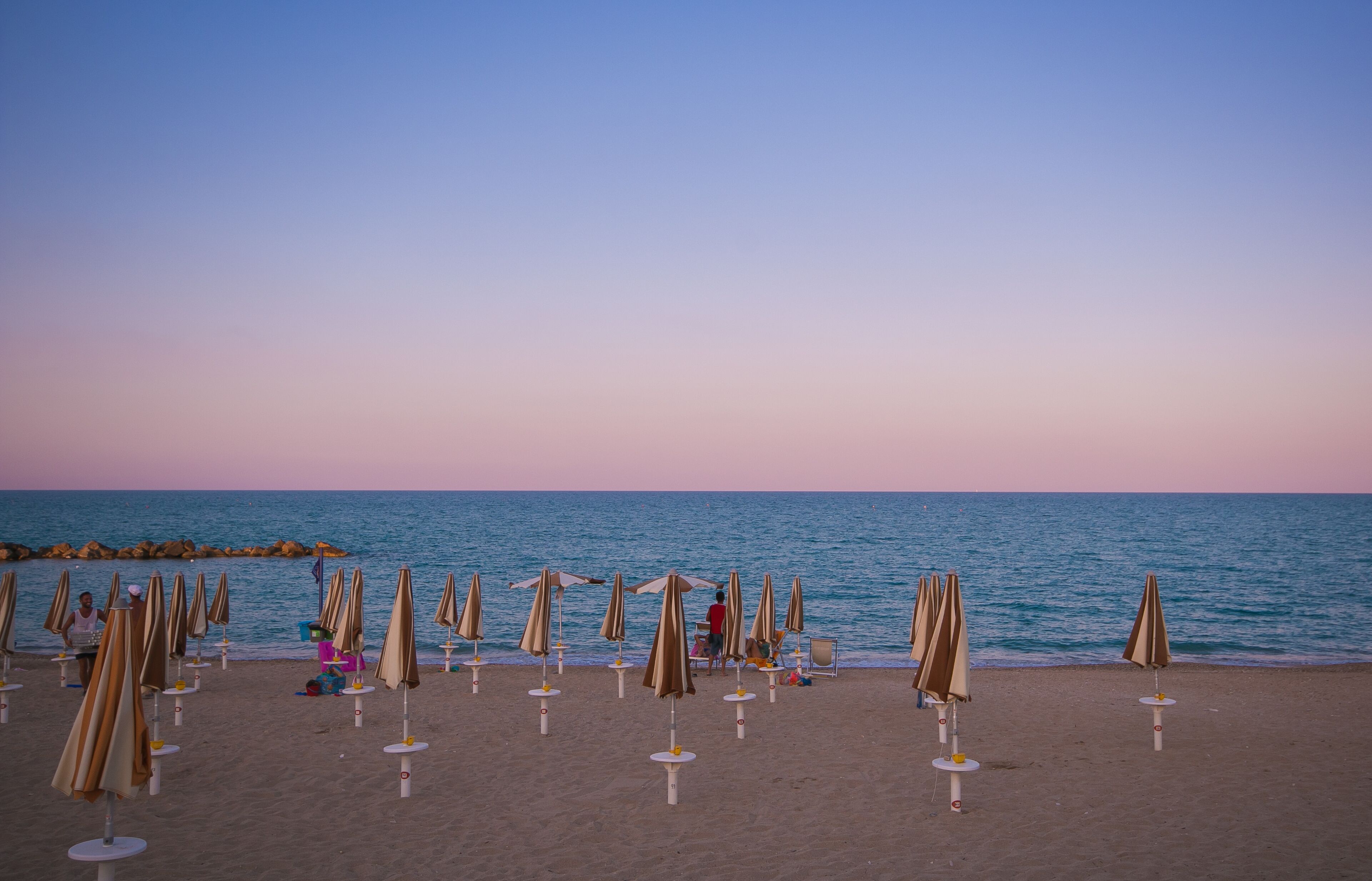 Tramonto sul mare a Porto Potenza Picena