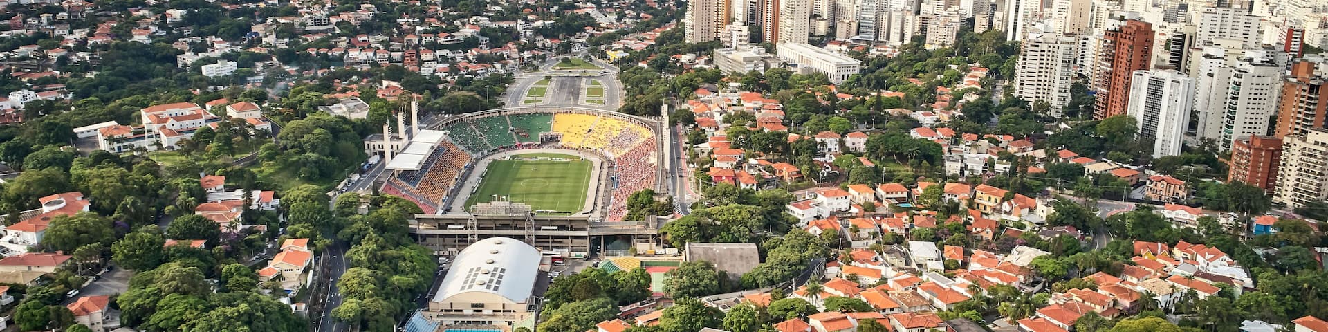 Sao Paulo, stadium of Pacaembu and neighborhood around.
