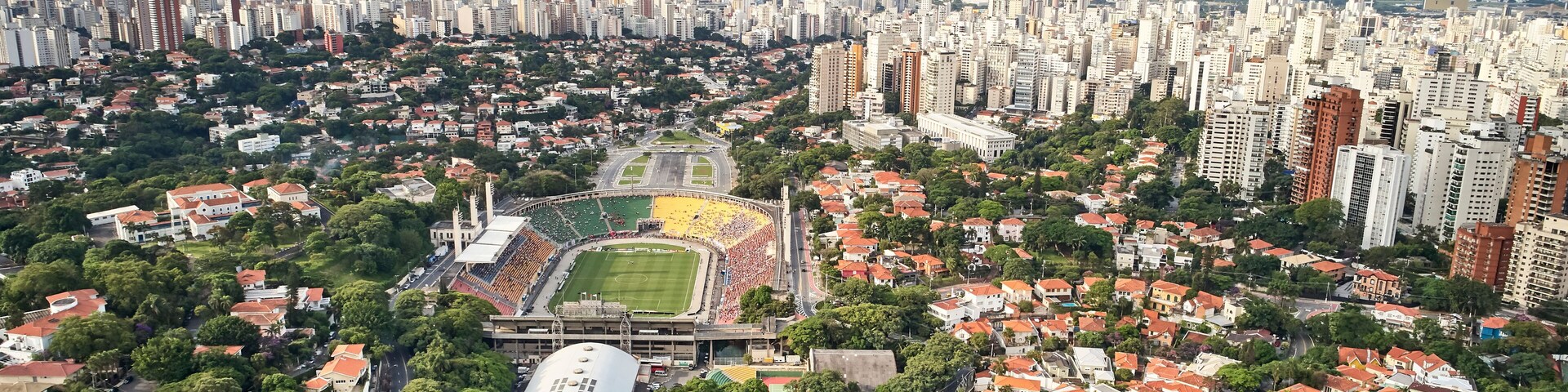Sao Paulo, stadium of Pacaembu and neighborhood around.