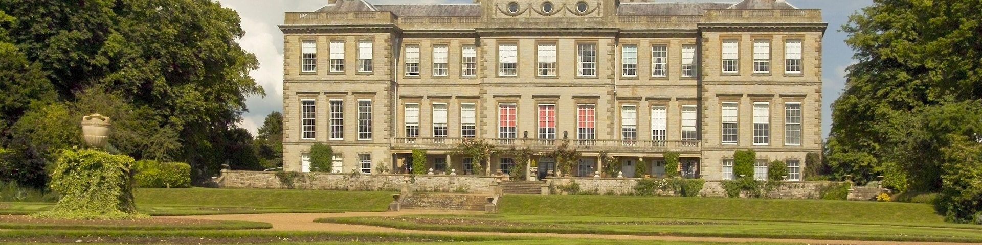 Ragley Hall is a stately home, located south of Alcester, Warwickshire, eight miles west of Stratford-upon-Avon. It is the ancestral seat of the Marquess of Hertford.