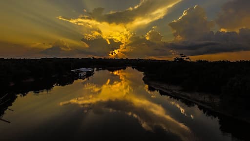 Vista aérea Rio do Amazonas