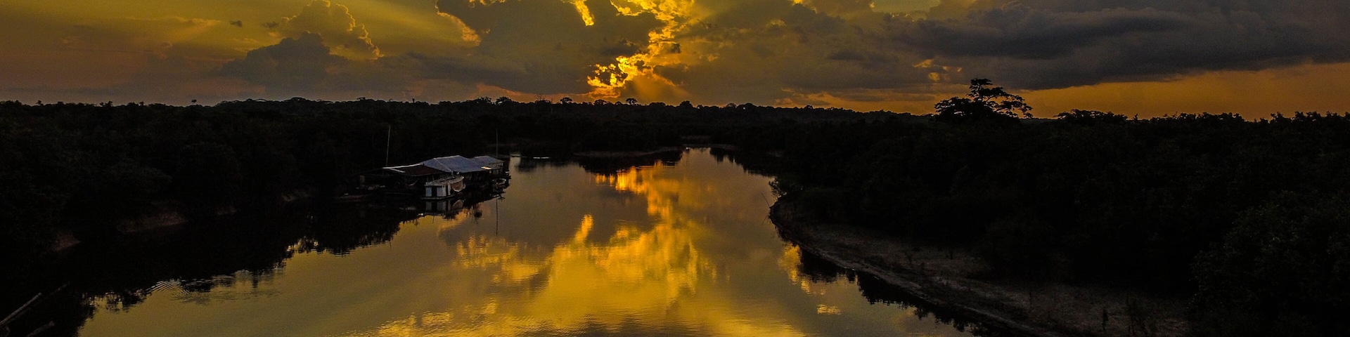 Vista aérea Rio do Amazonas