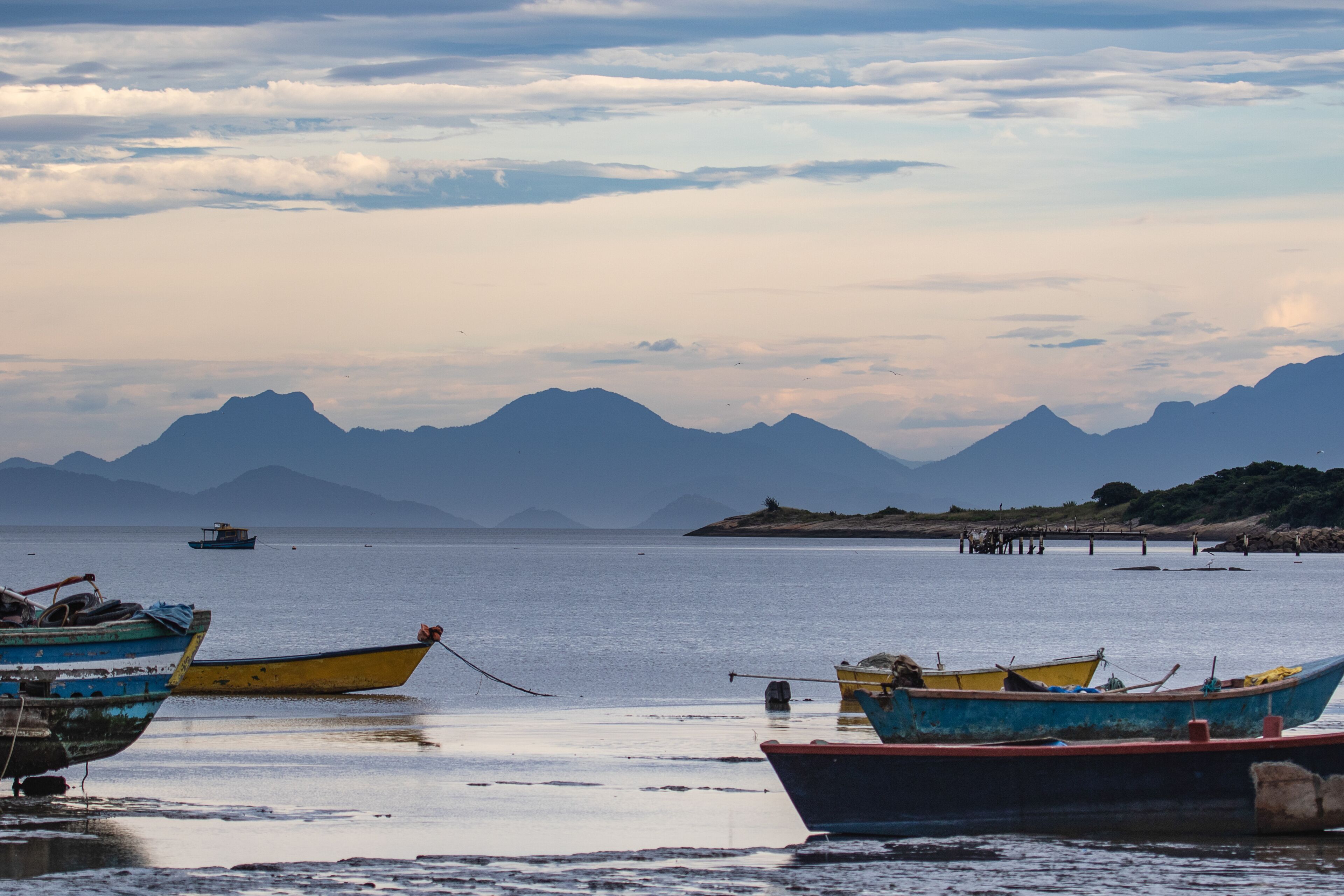 fishing boats in the beach