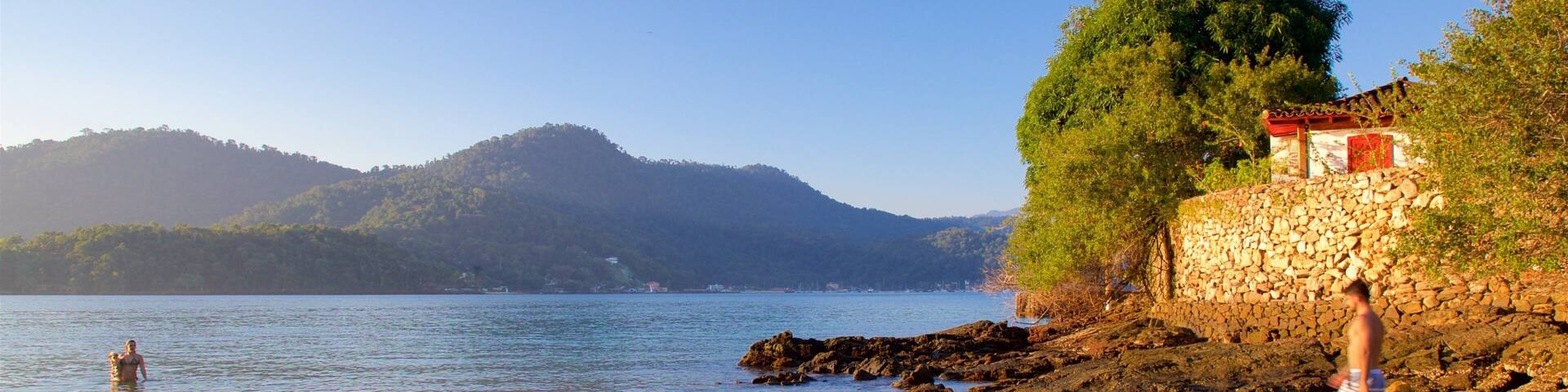 Gipoia Island which includes general coastal views, a beach and swimming