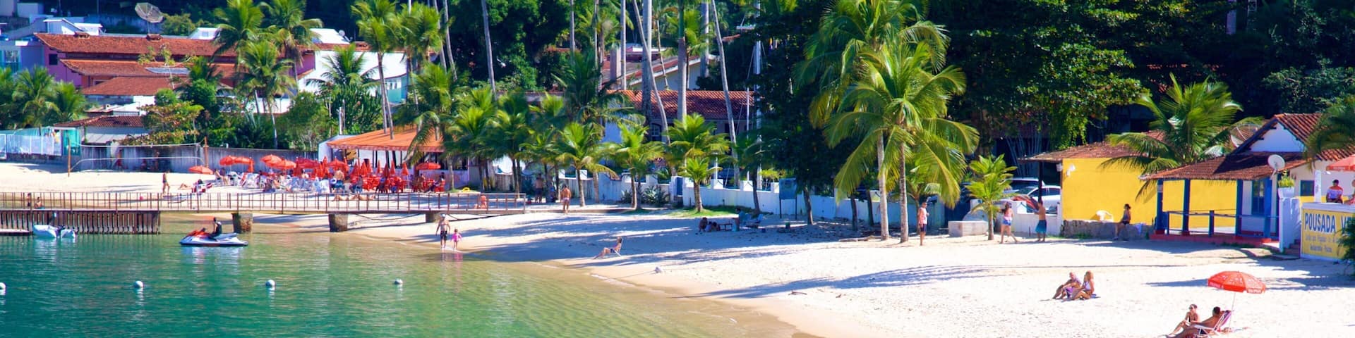 Angra dos Reis showing a sandy beach, swimming and general coastal views