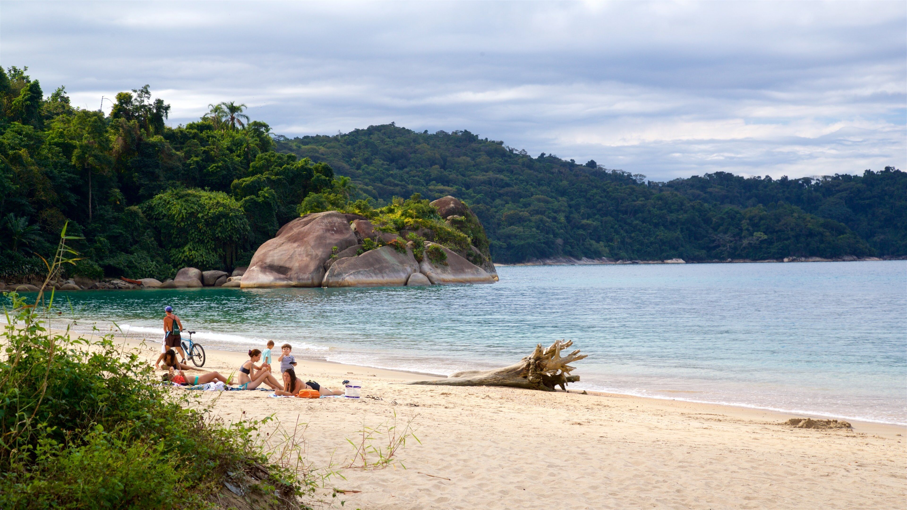 Laboratorio Beach which includes general coastal views and a beach as well as a family