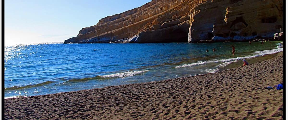 Old roman caves near the beach