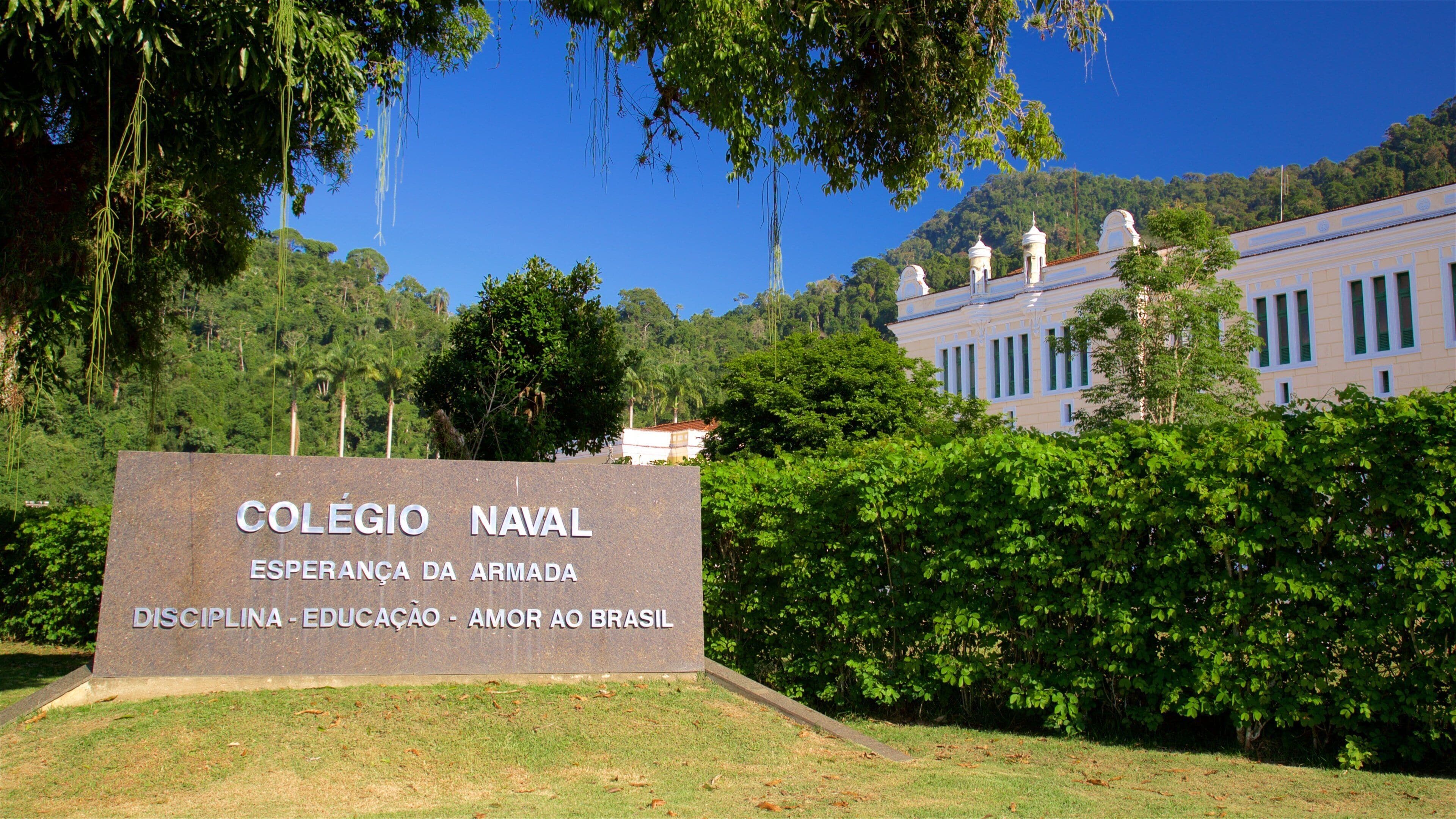 Naval College featuring heritage elements and signage