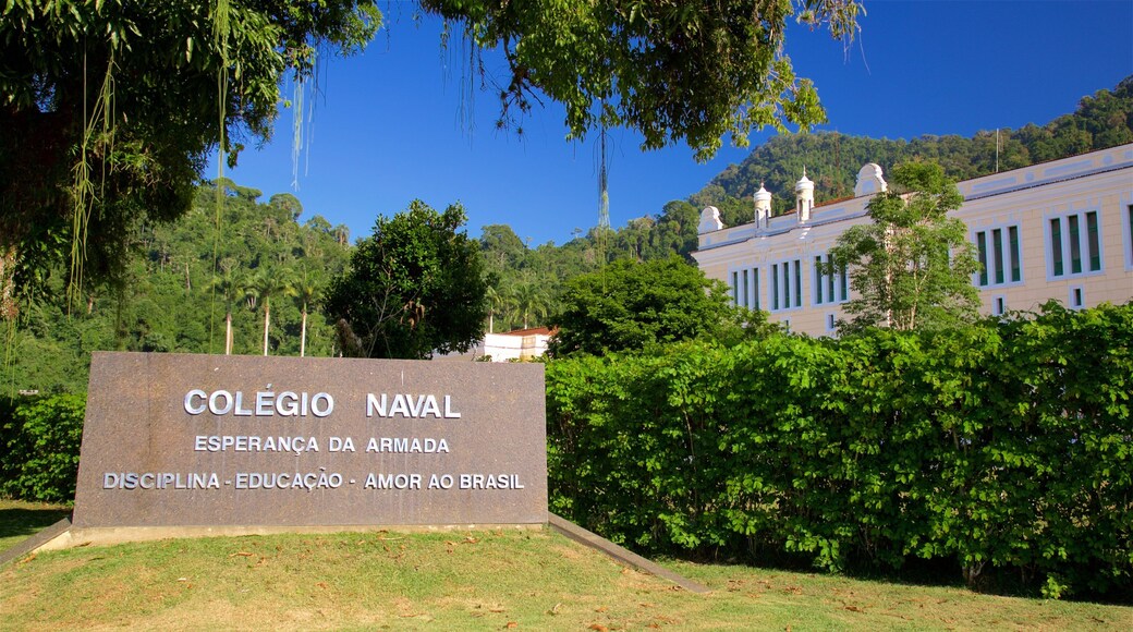 Naval College featuring heritage elements and signage
