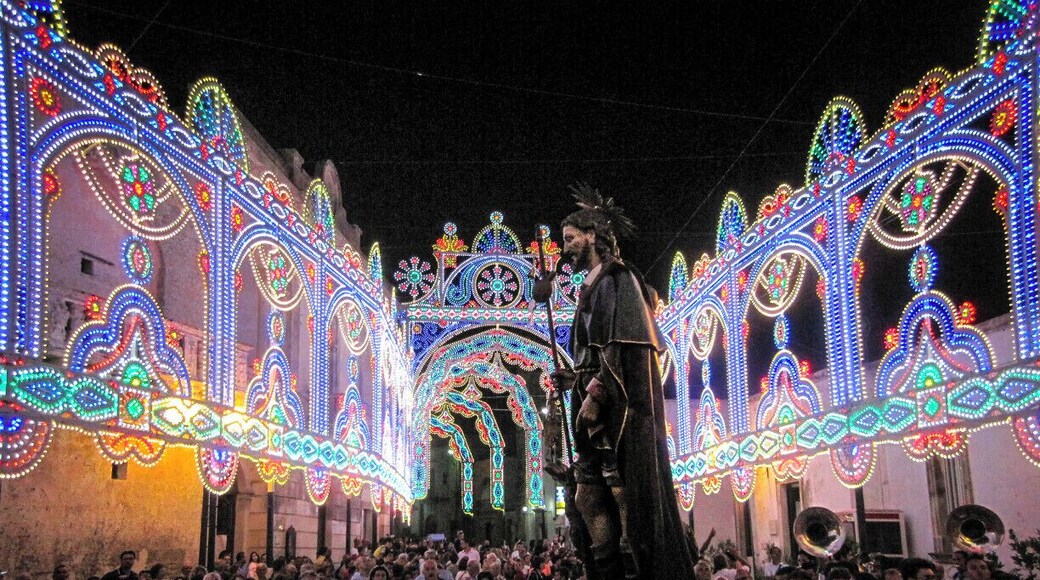 Celebrations in honor of Holy Mary and St. Rocco in Vitigliano (Lecce).