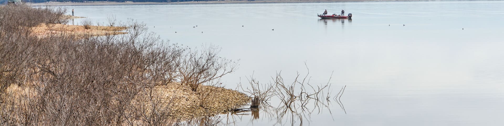 The view of Lake Whitney State Park in Texas