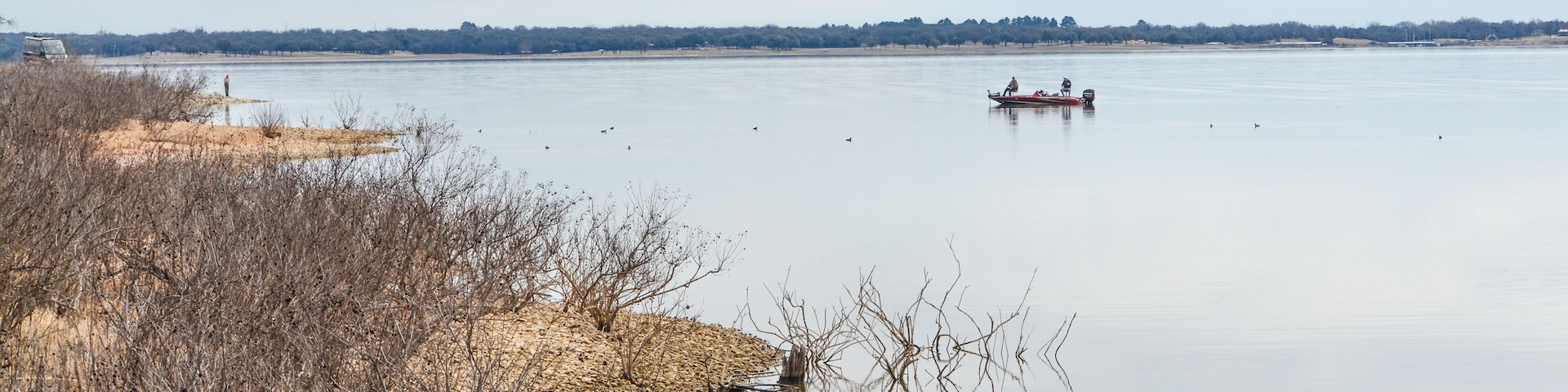 The view of Lake Whitney State Park in Texas
