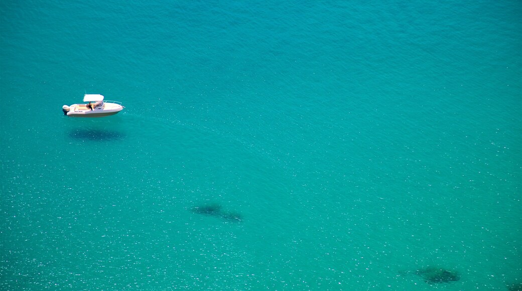 Caminia Beach which includes general coastal views, tropical scenes and boating