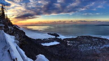 Great Sunset on top of the Pic Champlain, Parc national du Bic âïž