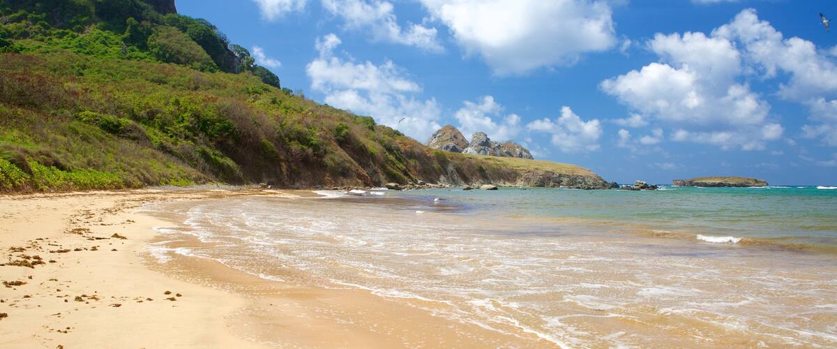 Sueste Beach featuring general coastal views, mountains and a beach