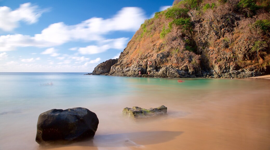 Cachorro Beach which includes mountains and general coastal views