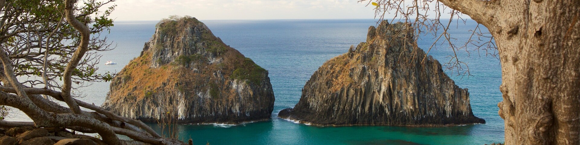 Morro Dois Irmãos que inclui litoral rochoso e paisagens litorâneas
