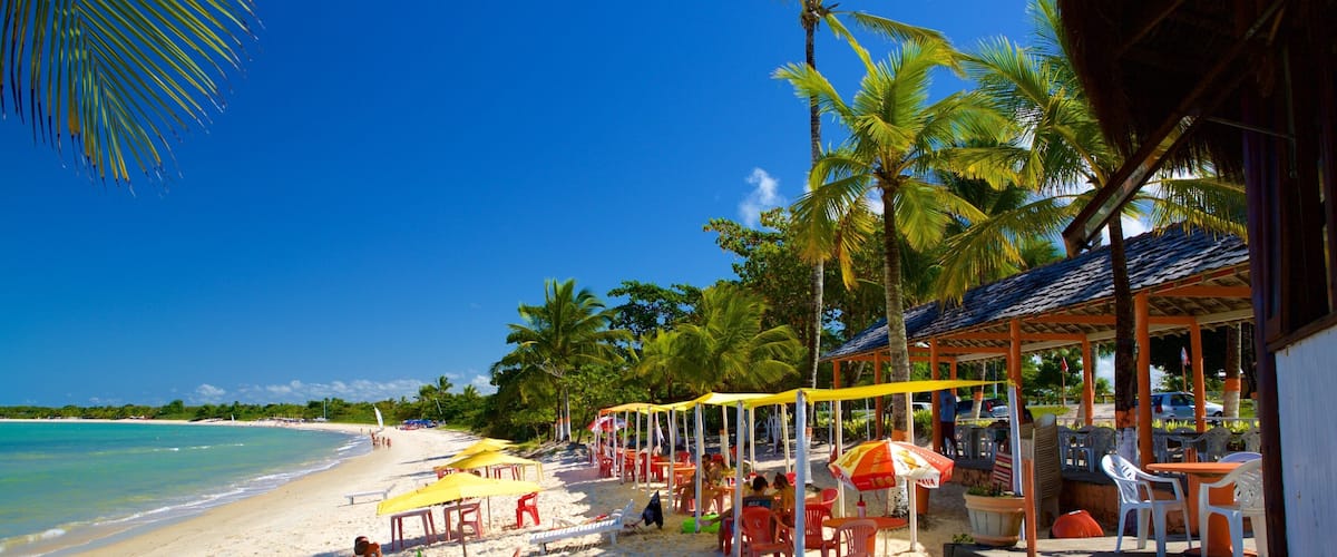 Muta Beach featuring a sandy beach, general coastal views and outdoor eating